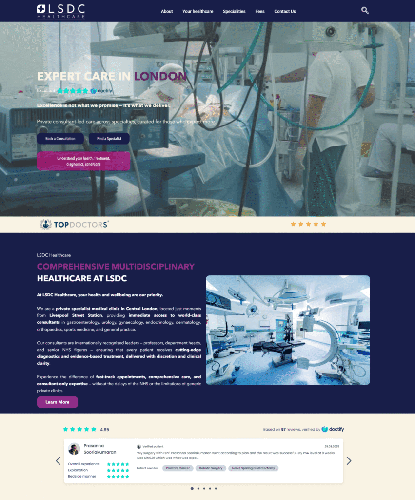 Healthcare website