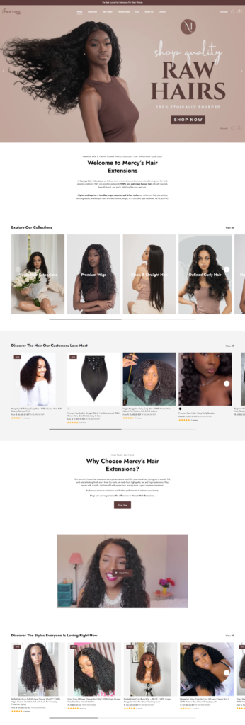 Shopify website