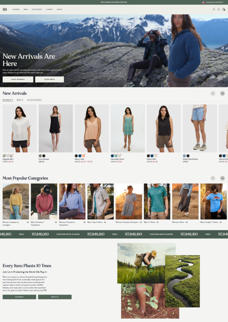 Trees Shopify Store
